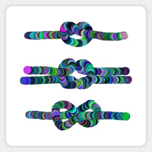 Colored Knots Abstract Sticker